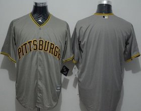 Wholesale Cheap Pirates Blank Grey New Cool Base Stitched MLB Jersey