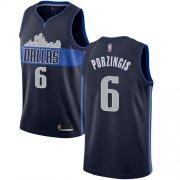 Wholesale Cheap Mavericks #6 Kristaps Porzingis Navy Basketball Swingman Statement Edition Jersey