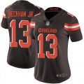 Wholesale Cheap Nike Browns #13 Odell Beckham Jr Brown Team Color Women's Stitched NFL Vapor Untouchable Limited Jersey