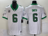 Cheap Men's Philadelphia Eagles #6 DeVonta Smith White 2023 F.U.S.E. With C Patch Vapor Untouchable Stitched Football Jersey