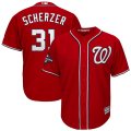 Wholesale Cheap Washington Nationals #31 Max Scherzer Majestic 2019 World Series Champions Alternate Big & Tall Cool Base Player Jersey Red