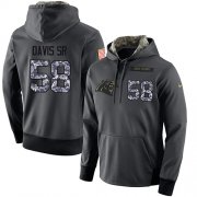 Wholesale Cheap NFL Men's Nike Carolina Panthers #58 Thomas Davis Sr Stitched Black Anthracite Salute to Service Player Performance Hoodie