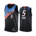 Wholesale Cheap Nike Thunder #5 Luguentz Dort Black NBA Swingman 2020-21 City Edition Jersey