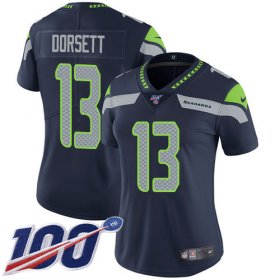 Wholesale Cheap Nike Seahawks #13 Phillip Dorsett Steel Blue Team Color Women\'s Stitched NFL 100th Season Vapor Untouchable Limited Jersey