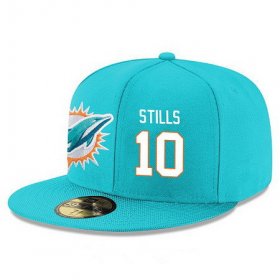 Wholesale Cheap Miami Dolphins #10 Kenny Stills Snapback Cap NFL Player Aqua Green with White Number Stitched Hat