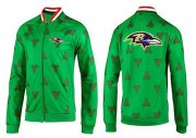 Wholesale Cheap NFL Baltimore Ravens Team Logo Jacket Green