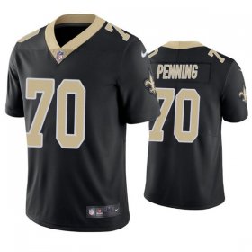 Wholesale Cheap Men\'s New Orleans Saints #70 Trevor Penning Black Vapor Limited Stitched Jersey