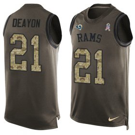 Wholesale Cheap Nike Rams #21 Donte Deayon Green Men\'s Stitched NFL Limited Salute To Service Tank Top Jersey