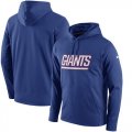 Wholesale Cheap Men's New York Giants Nike Royal Circuit Wordmark Essential Performance Pullover Hoodie