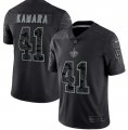 Wholesale Cheap Men's New Orleans Saints #41 Alvin Kamara Black Reflective Limited Stitched Football Jersey