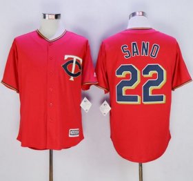 Wholesale Cheap Twins #22 Miguel Sano Red New Cool Base Stitched MLB Jersey