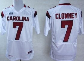 Wholesale Cheap South Carolina Gamecocks #7 Jadeveon Clowney 2013 White Jersey