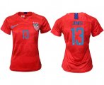 Wholesale Cheap Women's USA #13 Jones Away Soccer Country Jersey