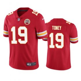 Wholesale Cheap Men\'s Kansas City Chiefs #19 Kadarius Toney Red Vapor Untouchable Limited Stitched Football Jersey