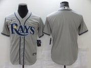 Wholesale Cheap Men's Tampa Bay Rays Blank Grey Cool Base Nike Jersey