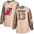 Wholesale Cheap Adidas Devils #13 Nico Hischier Camo Authentic 2017 Veterans Day Stitched NHL Jersey