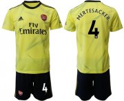 Wholesale Cheap Arsenal #4 Mertesacker Yellow Soccer Club Jersey