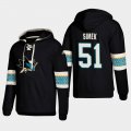 Wholesale Cheap San Jose Sharks #51 Radim Simek Black adidas Lace-Up Pullover Hoodie