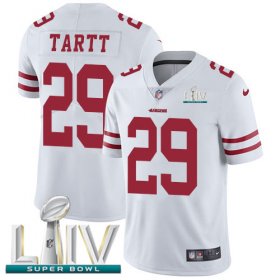 Wholesale Cheap Nike 49ers #29 Jaquiski Tartt White Super Bowl LIV 2020 Youth Stitched NFL Vapor Untouchable Limited Jersey