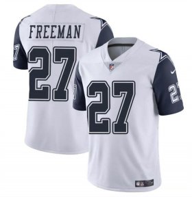 Cheap Men\'s Dallas Cowboys #27 Royce Freeman White Color Rush Limited Football Stitched Jersey