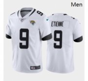 Wholesale Cheap Men Jacksonville Jaguars #9 Travis Etienne White Blue Black 2021 Draft Jersey