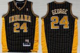 Wholesale Cheap Indiana Pacers #24 Paul George Navy Blue Pinstirpe Swingman Throwback Jersey