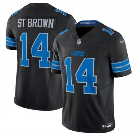 Cheap Men\'s Detroit Lions #14 Amon-Ra St. Brown Black 2024 F.U.S.E. 2nd Alternate Vapor Limited Stitched Jersey