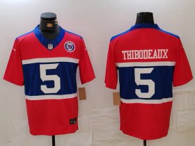 Men\'s New York Giants #5 Kayvon Thibodeaux Limited Red Alternate FUSE Team Patch Vapor Jersey