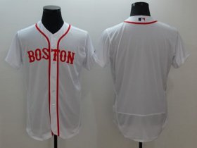 Wholesale Cheap Red Sox Blank White Flexbase Authentic Collection Alternate Home Stitched MLB Jersey