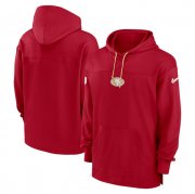 Cheap Men's San Francisco 49ers Scarlet Performance Pullover Hoodie