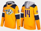 Wholesale Cheap Predators #14 Mattias Ekholm Yellow Name And Number Hoodie