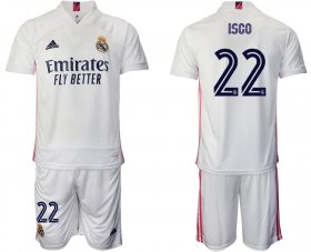 Wholesale Cheap Men 2020-2021 club Real Madrid home 22 white Soccer Jerseys