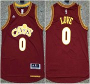 Wholesale Cheap Men's Cleveland Cavaliers #0 Kevin Love Revolution 30 Swingman 2015-16 Red Jersey