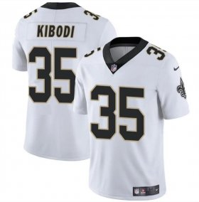 Cheap Men\'s New Orleans Saints #35 Jacob Kibodi White Vapor Limited Stitched Football Jersey