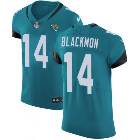 Wholesale Cheap Nike Jaguars #14 Justin Blackmon Teal Green Alternate Men\'s Stitched NFL Vapor Untouchable Elite Jersey