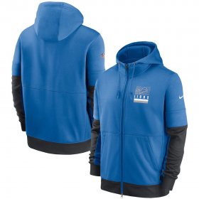 Wholesale Cheap Detroit Lions Nike Sideline Impact Lockup Performance Full-Zip Hoodie Blue