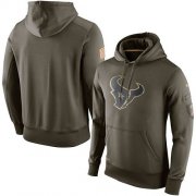 Wholesale Cheap Men's Houston Texans Nike Olive Salute To Service KO Performance Hoodie