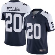 Wholesale Cheap Men's Dallas Cowboys #20 Tony Pollard Navy Blue Thanksgiving Stitched Vapor Untouchable Limited Jersey