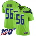 Wholesale Cheap Nike Seahawks #56 Jordyn Brooks Green Men's Stitched NFL Limited Rush 100th Season Jersey