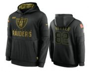 Wholesale Cheap Men's Las Vegas Raiders #82 Jason Witten Black 2020 Salute To Service Sideline Performance Pullover Hoodie