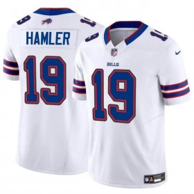 Cheap Men\'s Buffalo Bills #19 KJ Hamler White 2024 F.U.S.E. Vapor Untouchable Limited Stitched Football Jersey