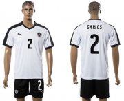 Wholesale Cheap Austria #2 Garics White Away Soccer Country Jersey