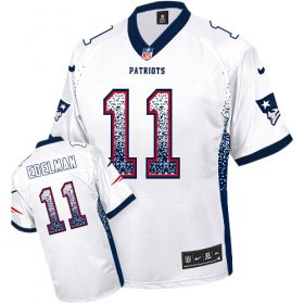 Wholesale Cheap Nike Patriots #11 Julian Edelman White Men\'s Stitched NFL Elite Drift Fashion Jersey