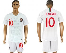 Wholesale Cheap Portugal #10 J.Mario Away Soccer Country Jersey