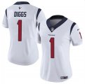 Cheap Women's Houston Texans #1 Stefon Diggs White Vapor Untouchable Limited Stitched Jersey