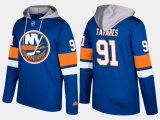 Wholesale Cheap Islanders #91 John Tavares Blue Name And Number Hoodie