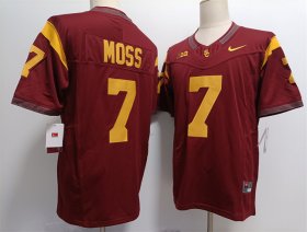 Cheap Men\'s USC Trojans #7 Miller Moss 2023 F.U.S.E. Red Stitched Jersey