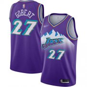 Wholesale Cheap Jazz #27 Rudy Gobert Purple Basketball Swingman Hardwood Classics Jersey