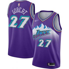 Wholesale Cheap Jazz #27 Rudy Gobert Purple Basketball Swingman Hardwood Classics Jersey