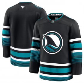 Men\'s San Jose Sharks Blank Black 2024-25 Alternate Stitched Hockey Jersey